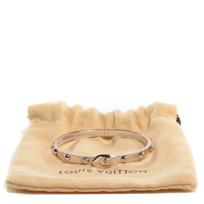 Louis Vuitton 18k White Gold Diamond Clous Bracelet 4 of 8