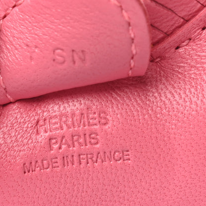 Hermes Milo Lambskin Grigri Rodeo Horse Bag Charm PM Rose Azalee 3 of 3