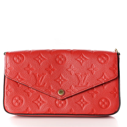 Louis Vuitton Empreinte Pochette Felicie Chain Wallet Cherry 2 of 9