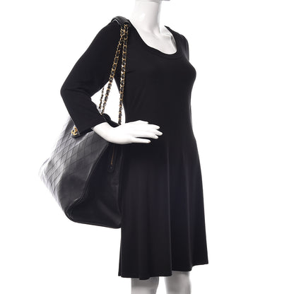 Chanel Calfskin Stitched XL Weekender Black 2 of 12