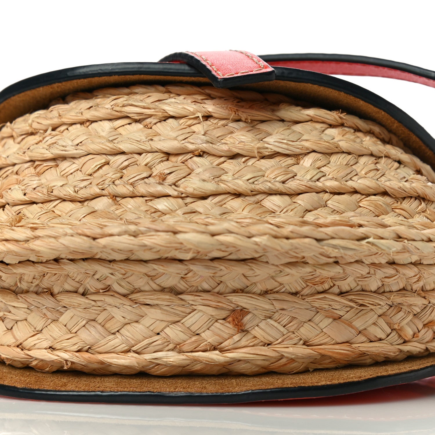 Loewe Calfskin Raffia Mini Gate Crossbody Bag Light Natural Orange 10 of 12