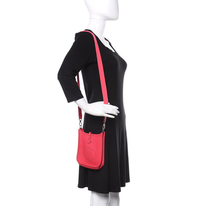 Hermes Taurillon Clemence Evelyne TPM Rose Extreme 2 of 10