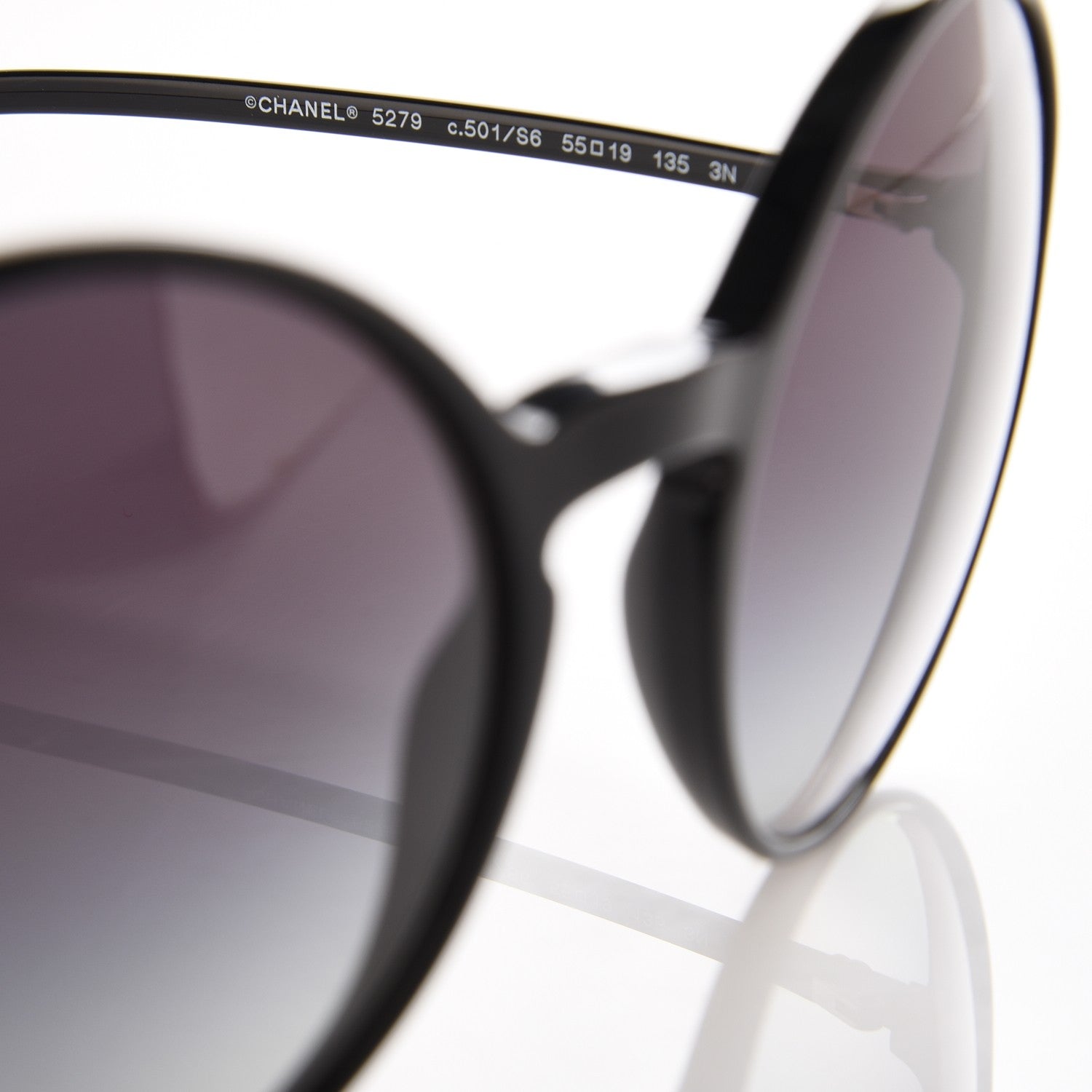 Chanel CC Round Spring Sunglasses 5279 Black 199419 – FASHIONPHILE