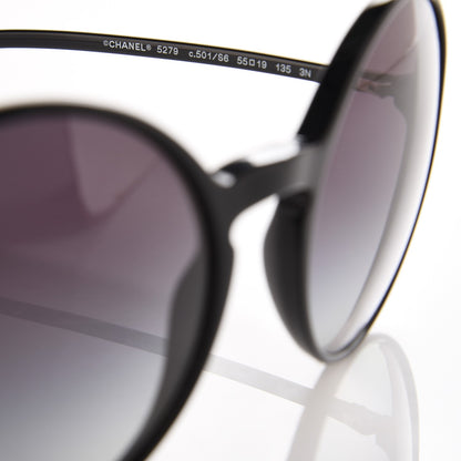 Chanel CC Round Spring Sunglasses 5279 Black 5 of 8