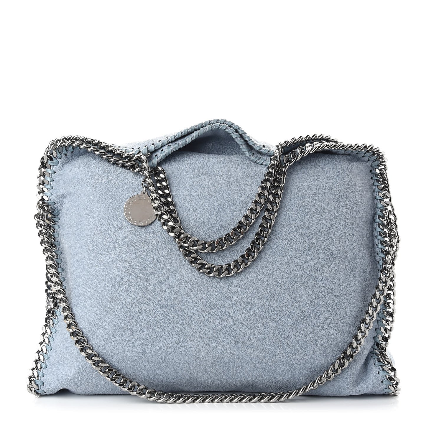 Shaggy Deer Falabella Fold Over Tote Light Blue