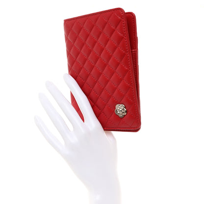 Chanel Lambskin Quilted Camellia Passport Holder Pink 2 of 9