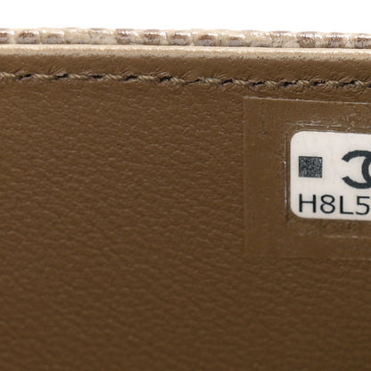 Chanel Calfskin Lizard Embossed Clutch With Chain Dark Khaki 8 of 12
