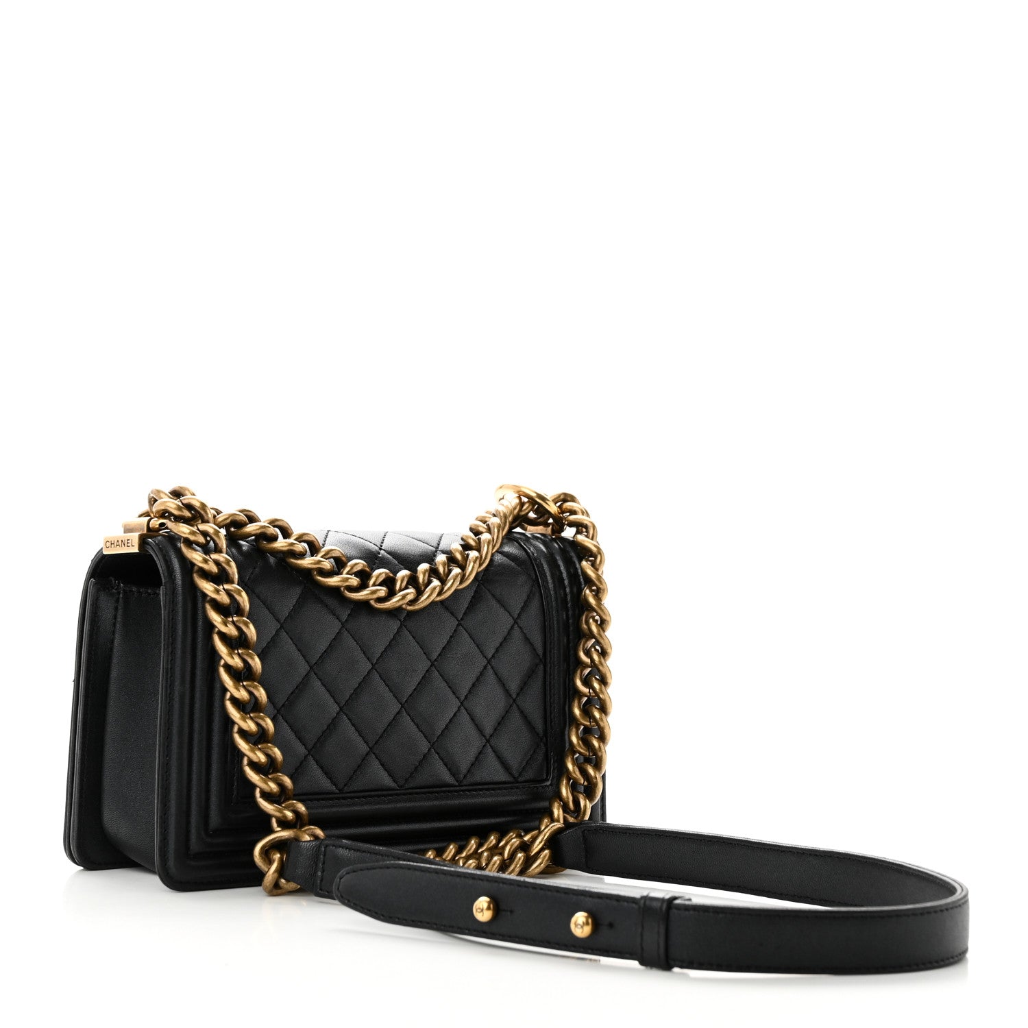 Chanel Lambskin Quilted Small Boy Flap Black 3 of 10