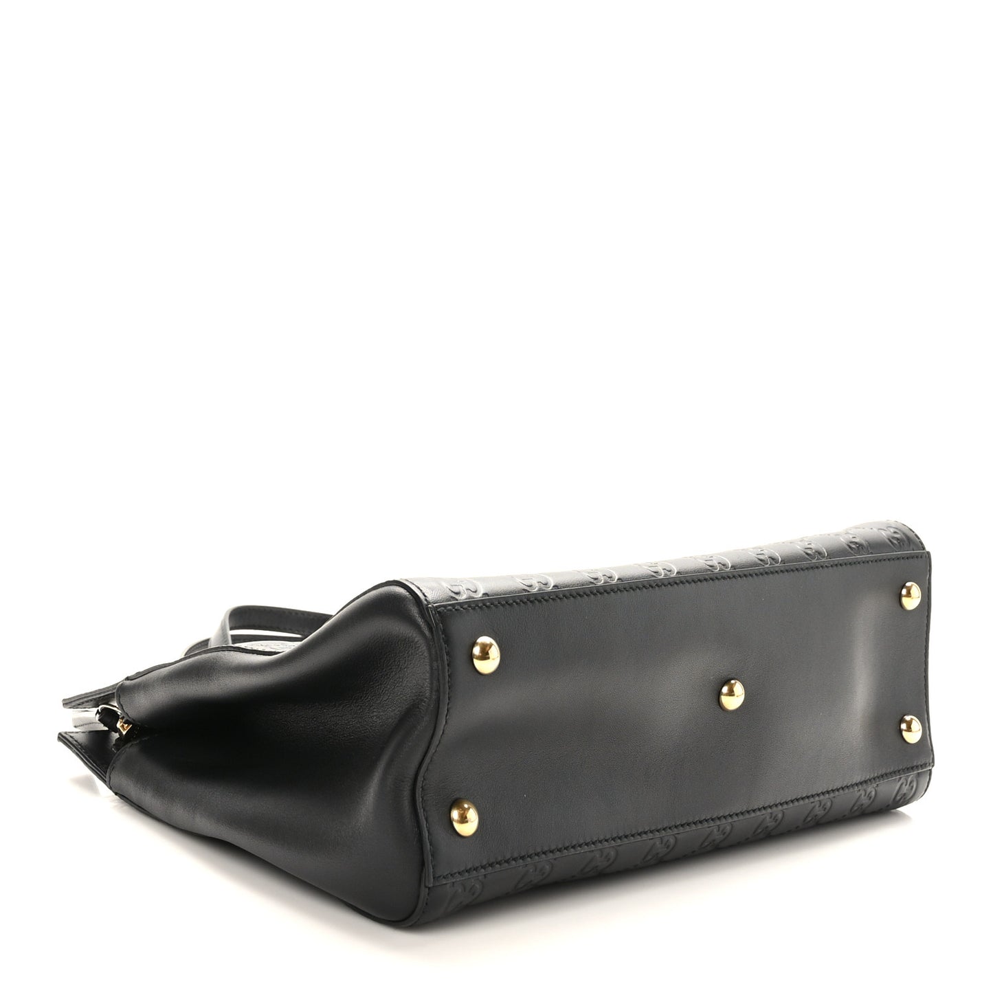 Guccissima Signature Medium Shoulder Tote Bag Black