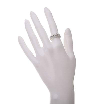 David Yurman Sterling Silver Diamond X Crossover Ring 50 5.5 2 of 6