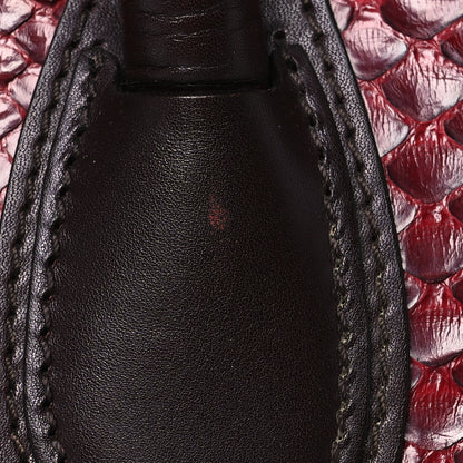 Celine Snakeskin Mini Luggage Red 14 of 17