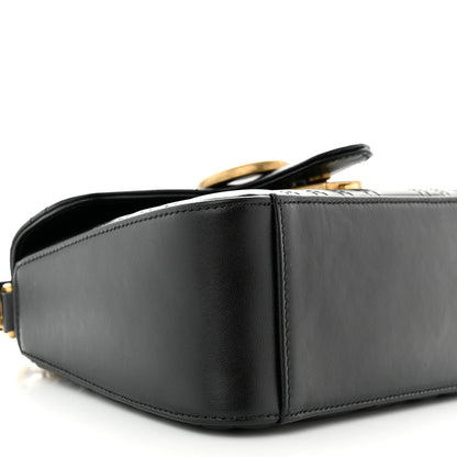 Gucci Calfskin Matelasse Mini GG Marmont Top Handle Shoulder Bag Black 9 of 11
