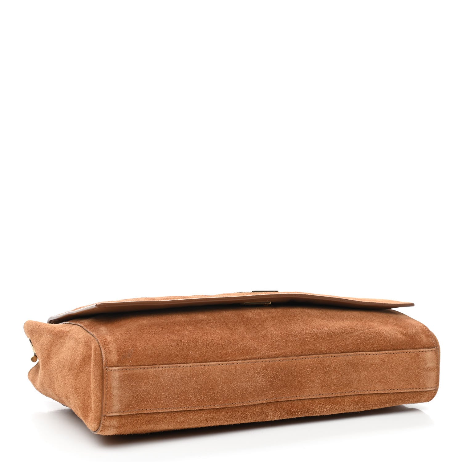 Saint Laurent Smooth Calfskin Suede Medium Reversible Monogram Kate Satchel Light Ochre 6 of 12