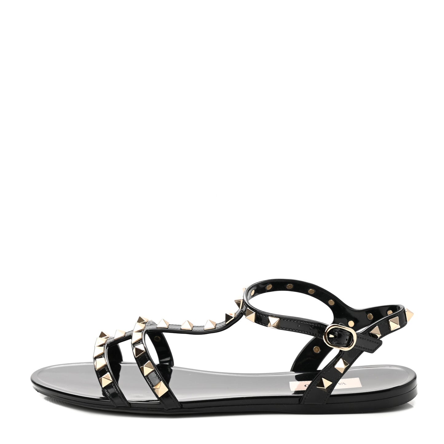 PVC Jelly Rockstud Caged Sandals 39 Black