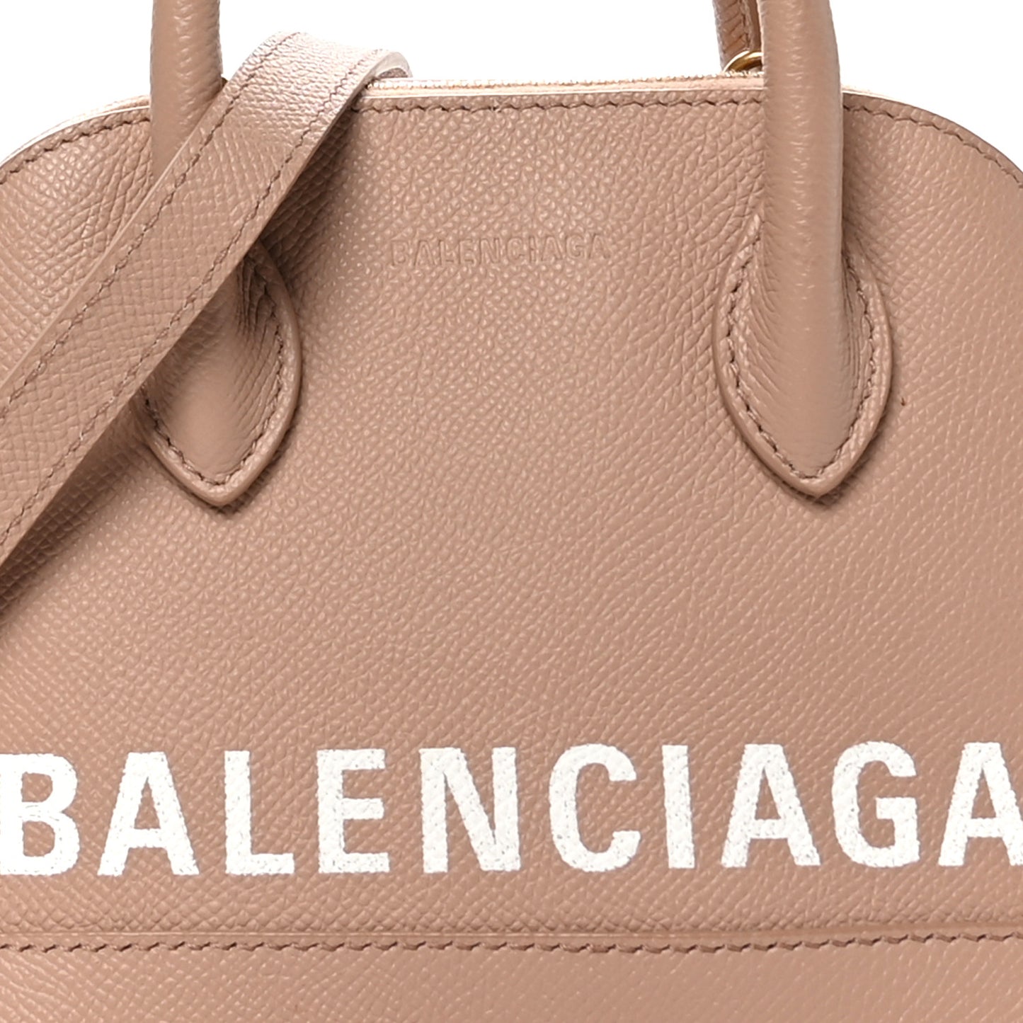 Grained Calfskin XXS Ville Top Handle Bag Beige Tapioca
