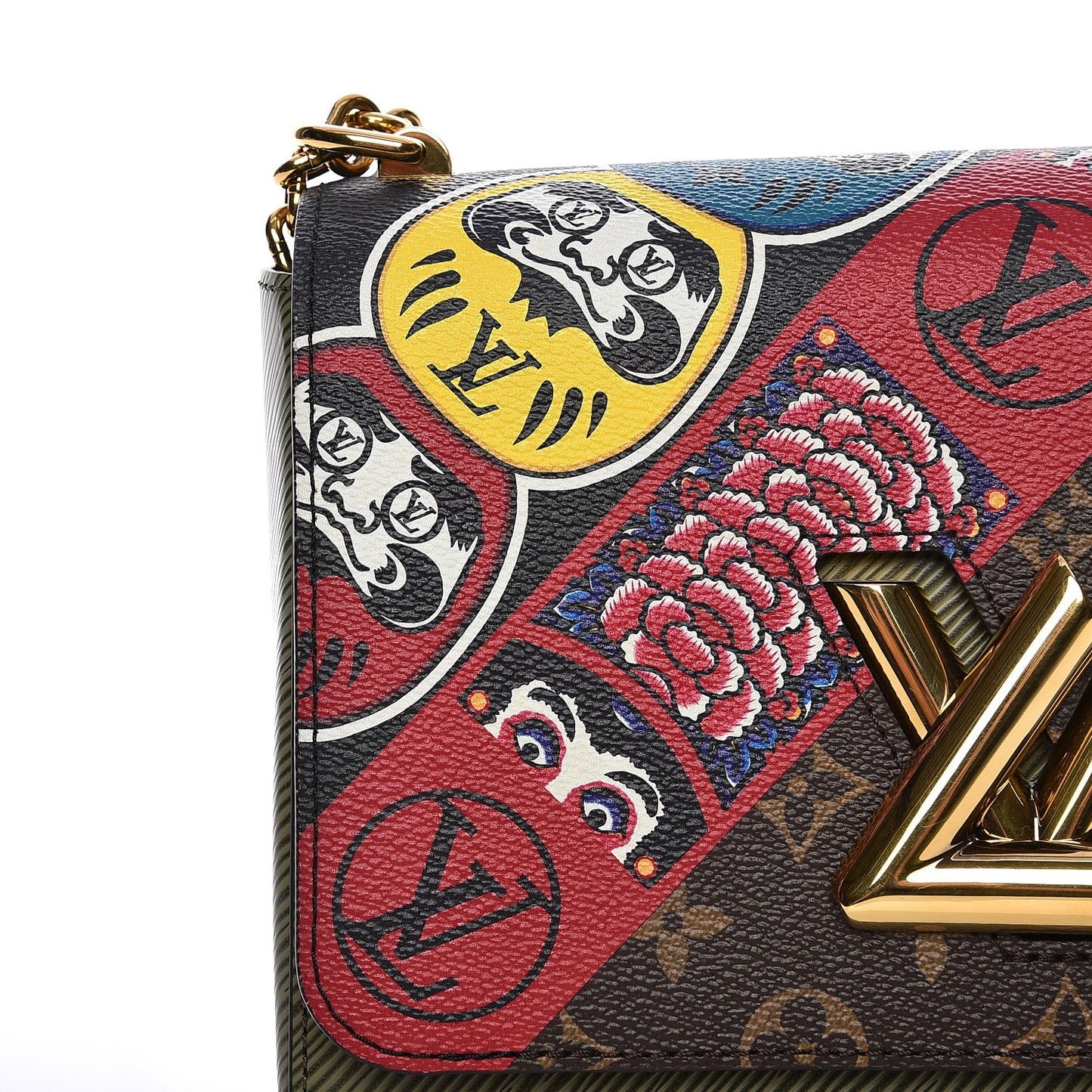 Epi Monogram Kabuki Twist Shoulder Bag MM Green