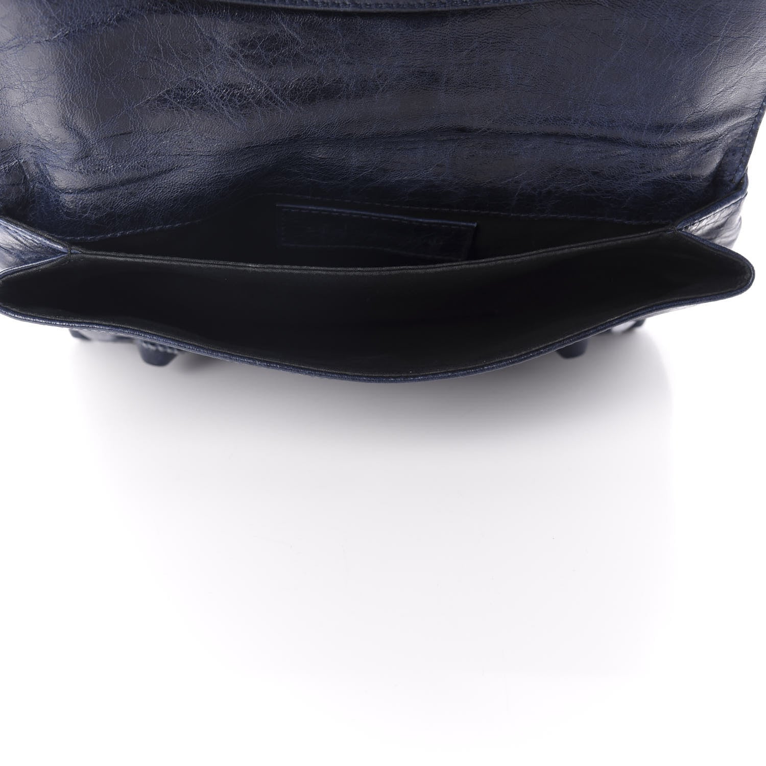 Balenciaga Agneau Giant Brogues Hardware Envelope Clutch Marine 5 of 9