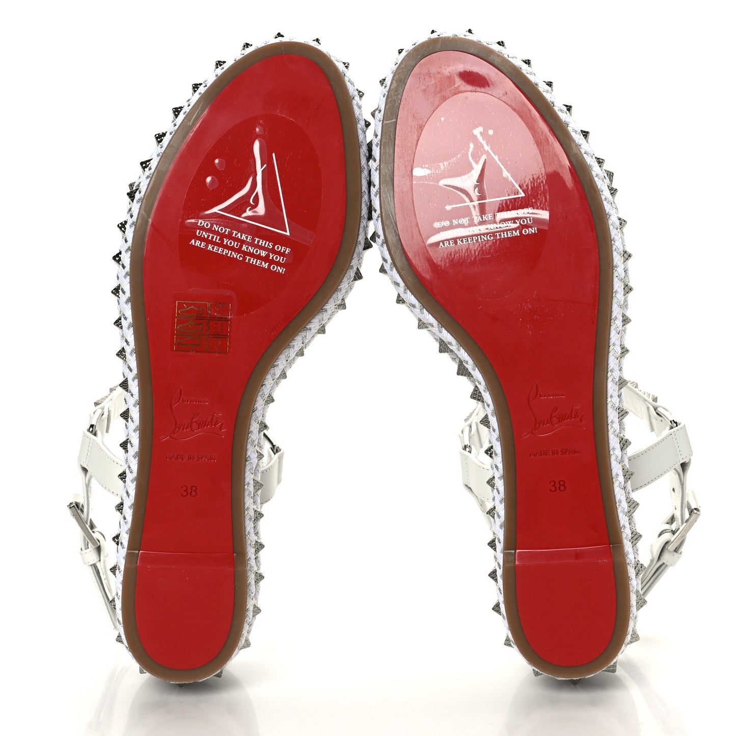 Calfskin Bianco Pyraclou 60 Platform Sandals 38 White Silver