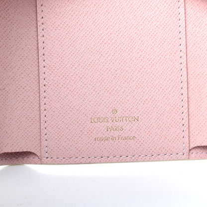 Louis Vuitton Damier Azur Victorine Wallet Rose Ballerine 6 of 8
