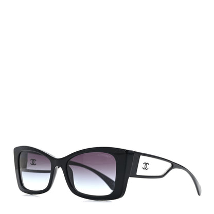 Chanel Acetate CC Rectangle Sunglasses 5430-A Black 1 of 8