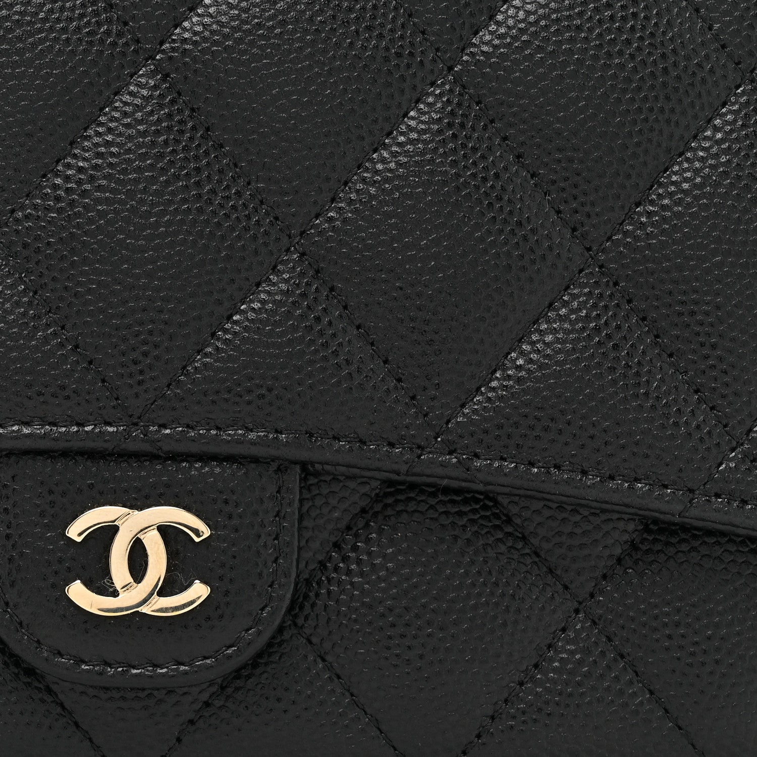 Chanel Caviar Quilted Phone Holder Wallet on Removable Chain Black 11 of 17