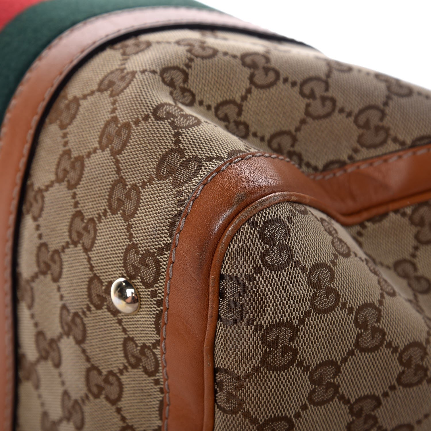 Gucci Monogram Vintage Web Medium Boston Tobacco 18 of 18