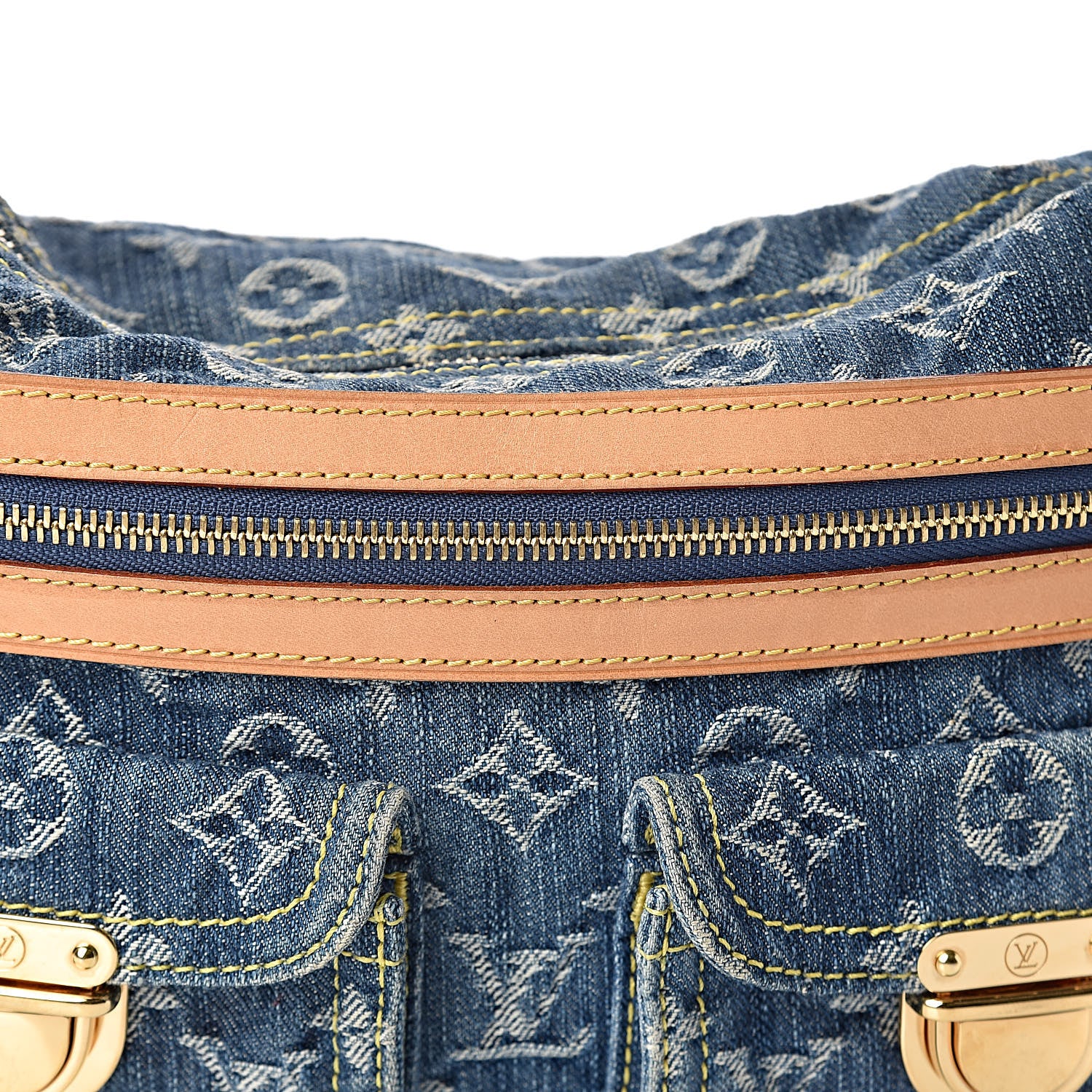 Louis Vuitton Monogram Denim Baggy PM Blue 9 of 14
