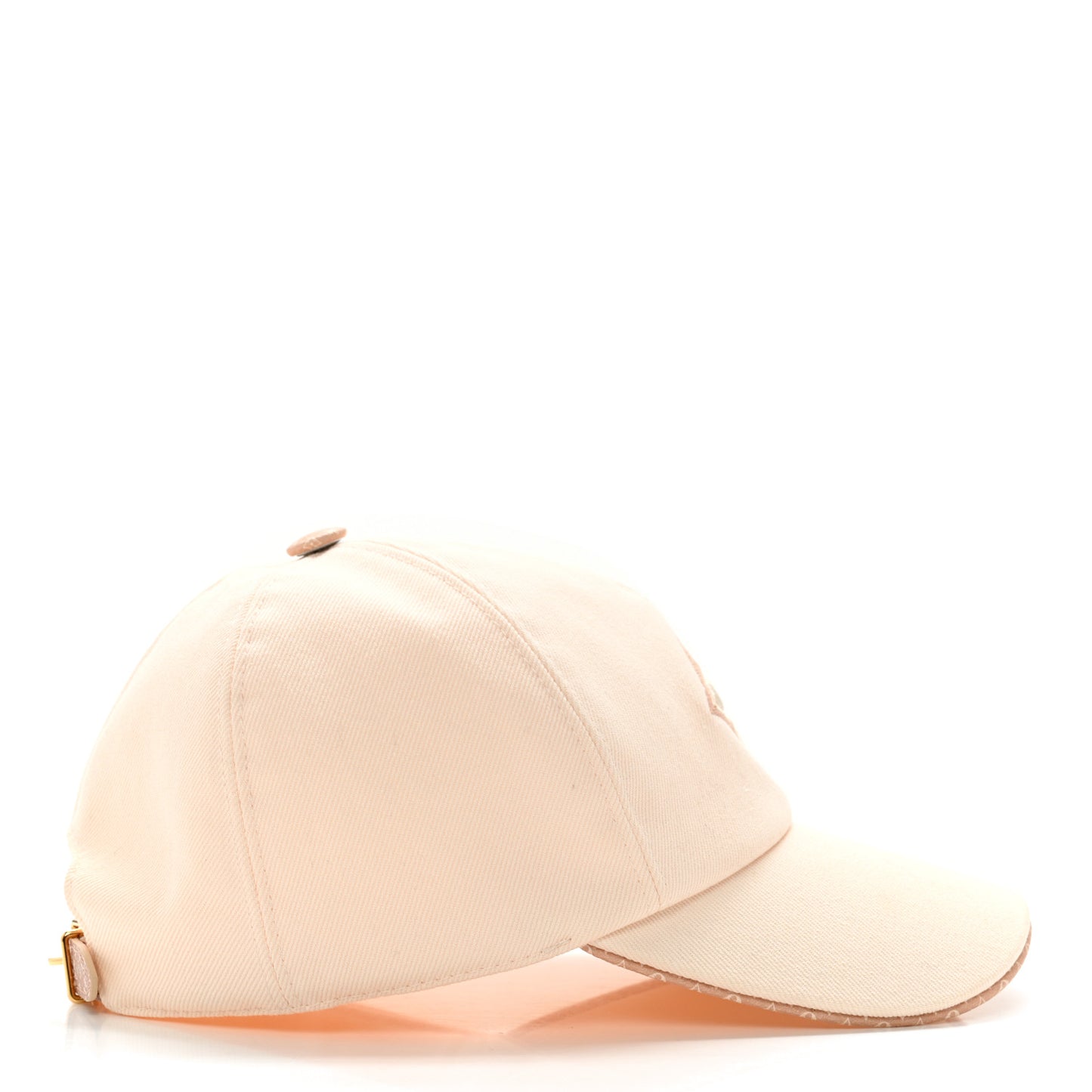 Cotton Embroidered LV Day Cap M Ecru
