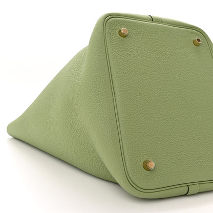 Hermes Taurillon Clemence Picotin Lock 22 MM Vert Criquet 9 of 11