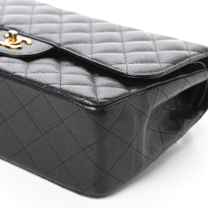 Chanel Caviar Quilted Jumbo Double Flap Black 9 of 9