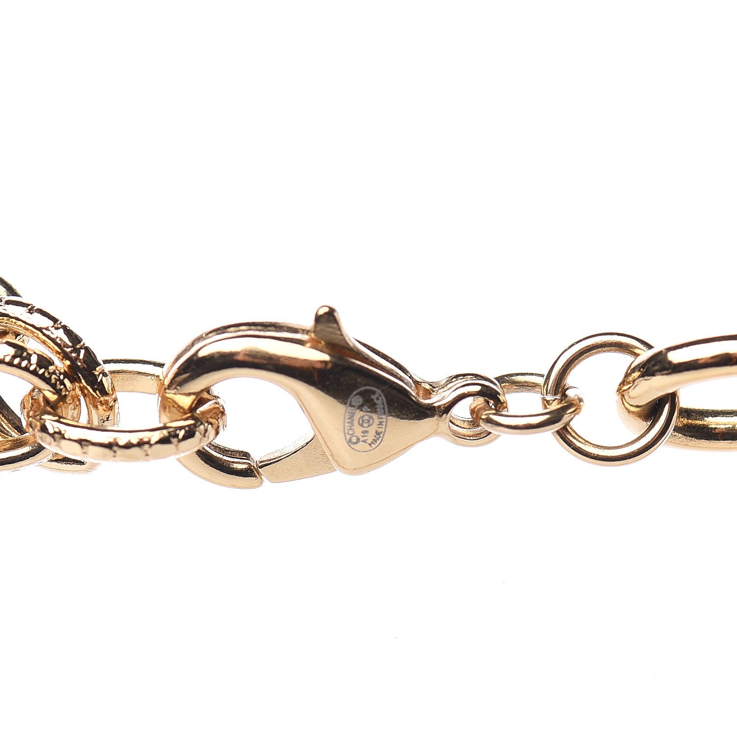 Chanel Resin Love And Clovers Charm Necklace Gold Multicolor 3 of 4