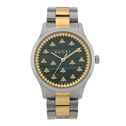 Gucci Stainless Steel Malachite 32mm G-Timeless Bee Quartz Watch 1 of 5