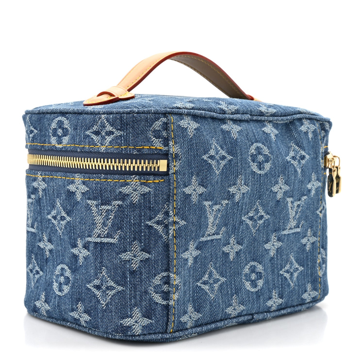 Louis Vuitton Monogram Denim Nice Mini Vanity Blue 3 of 7