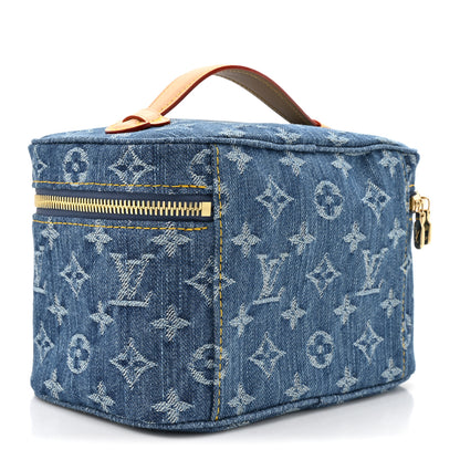 Louis Vuitton Monogram Denim Nice Mini Vanity Blue 3 of 7