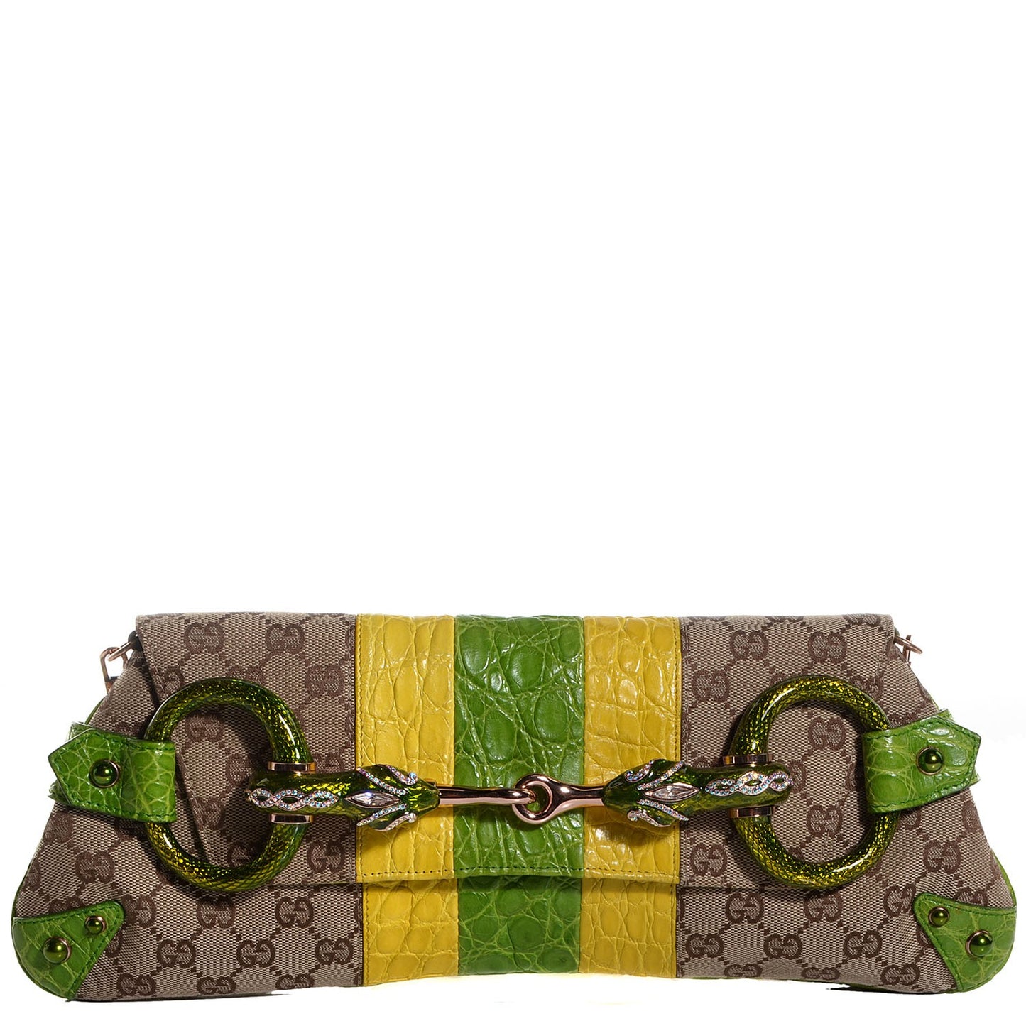 Monogram Alligator Tom Ford Snake Horsebit Clutch