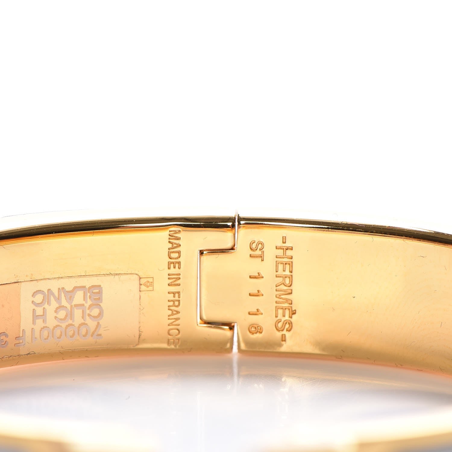 Hermes Enamel Narrow Clic Clac H Bracelet PM White 4 of 6