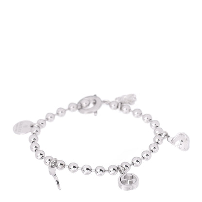 Gucci Sterling Silver Boule Five Charm Bracelet 1 of 4