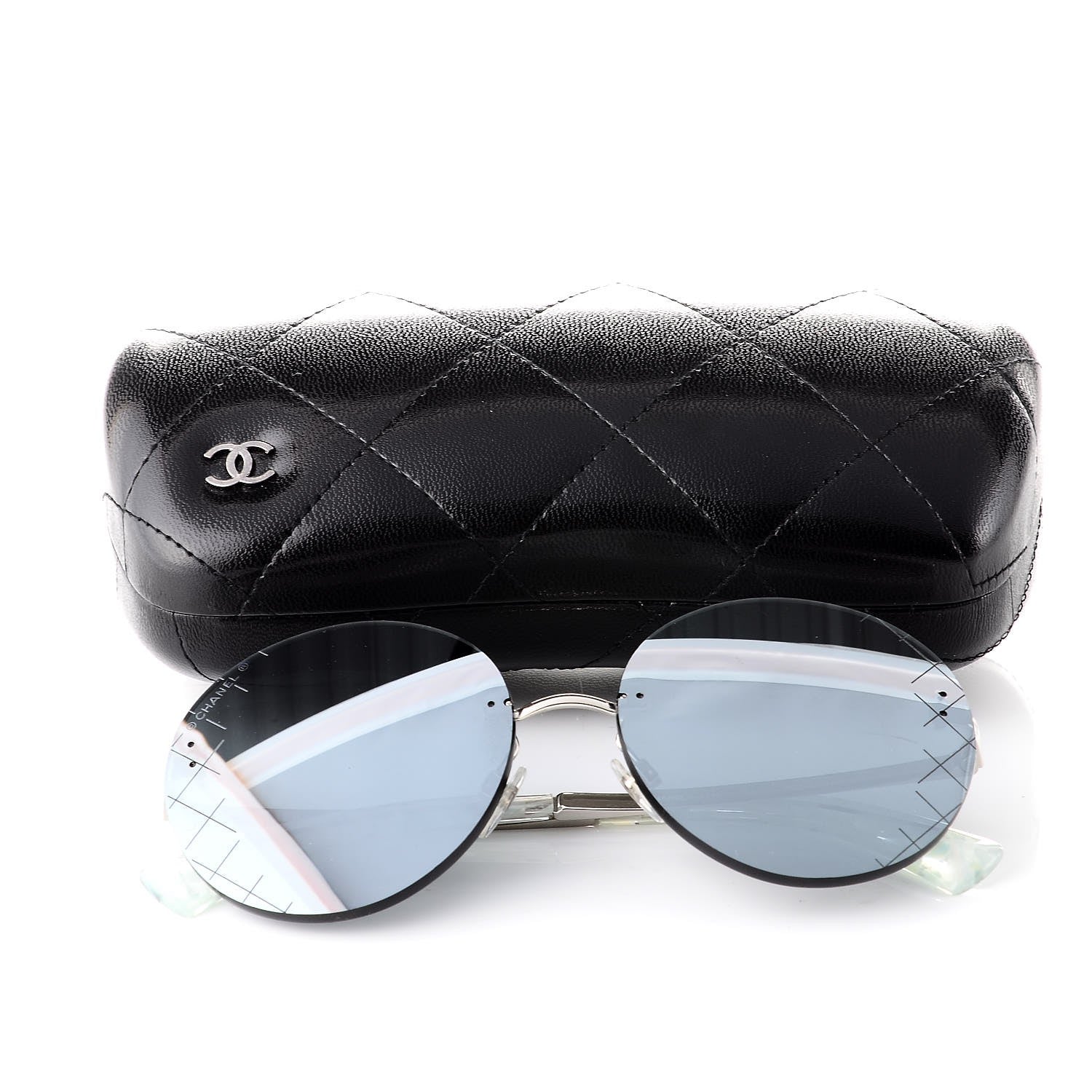 Chanel Metal Rimless Round Sunglasses 4216 Silver 11 of 11