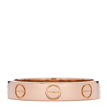 Cartier 18K Pink Gold 3.5mm LOVE Wedding Band Ring 51 5.75 3 of 4