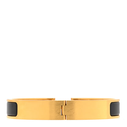 Hermes Matte Enamel Narrow Clic Clac HH Bracelet GM Black 3 of 5
