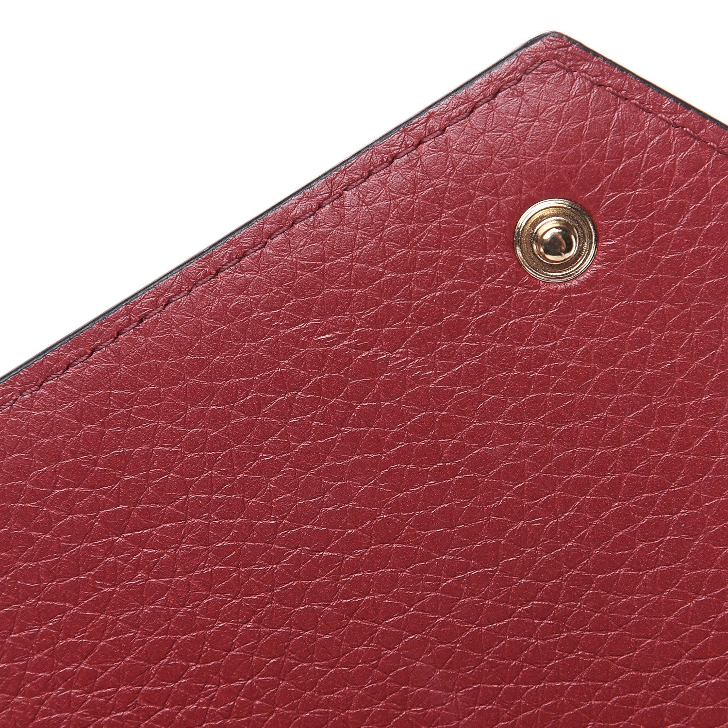 Valentino Garavani Pebbled Calfskin Rockstud Envelope Wallet On Chain Bag Rubino 8 of 10