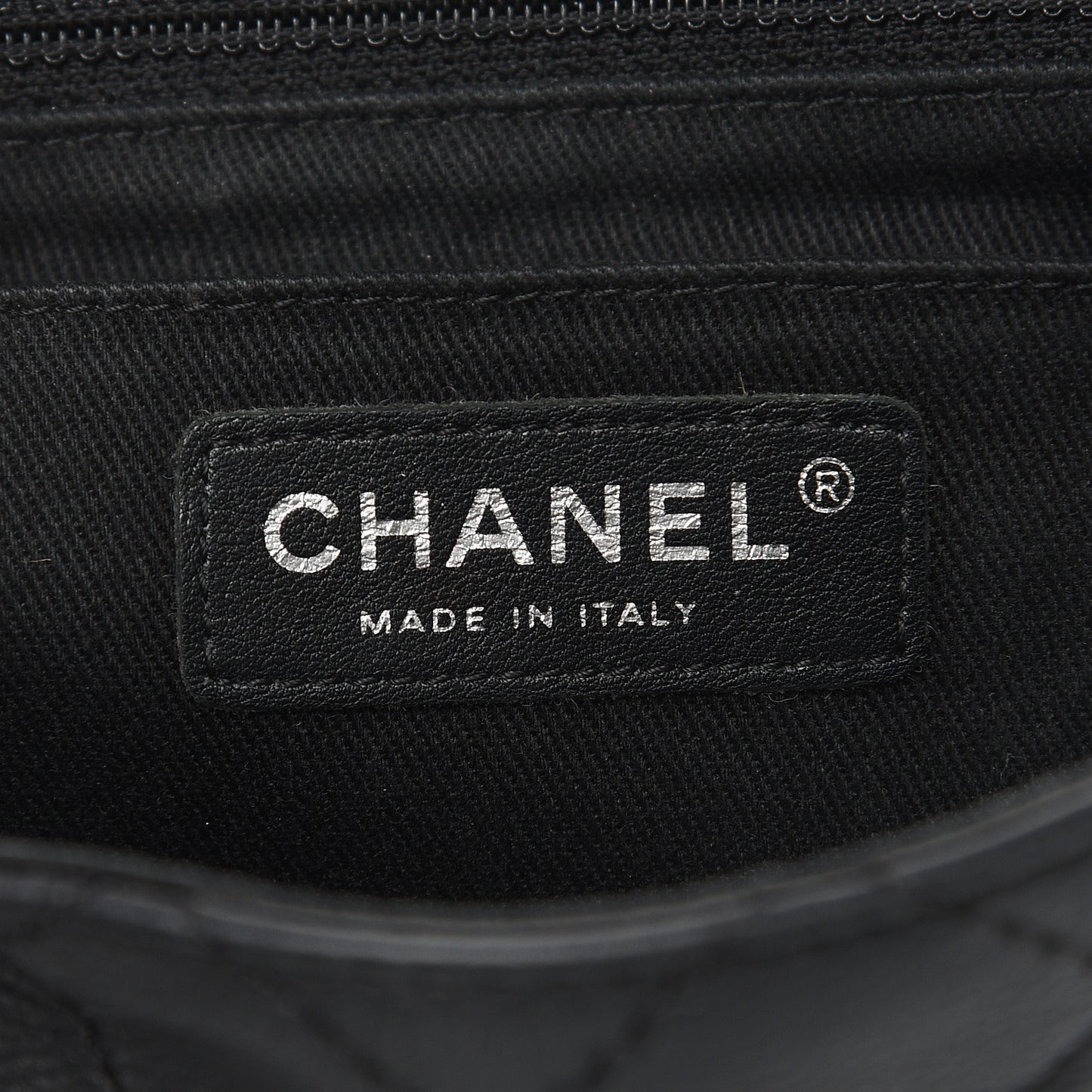 Grained Calfskin Single Flap Black