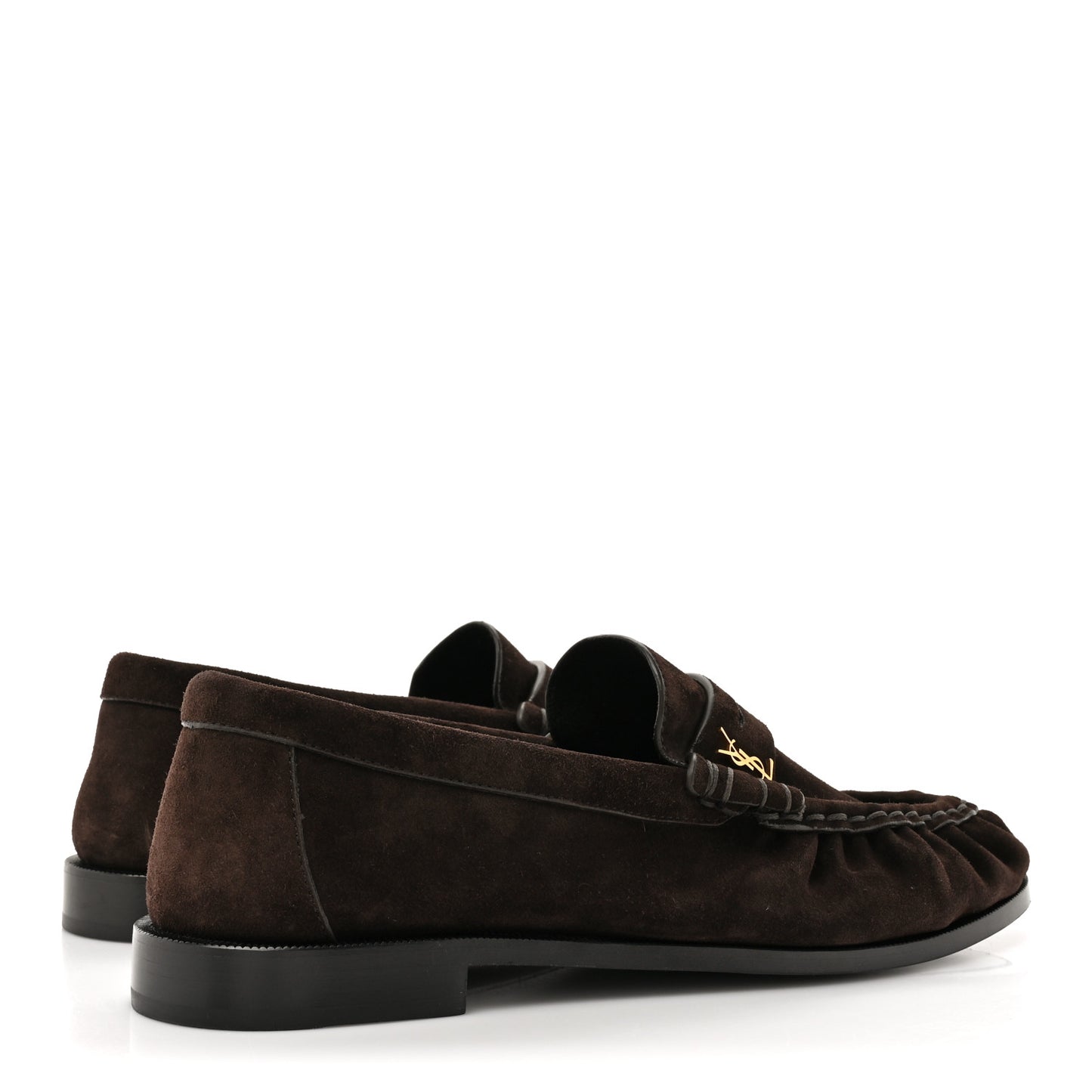 Suede Le Loafer Penny Slippers 38.5 Dark Chocolate