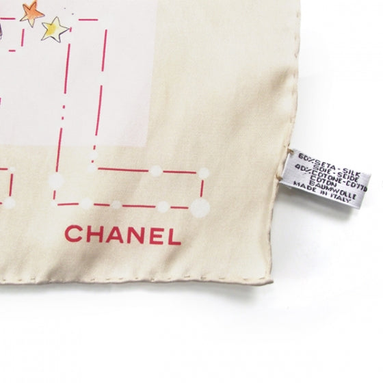 Chanel Silk Space Stars Astronaut Scarf 3 of 4