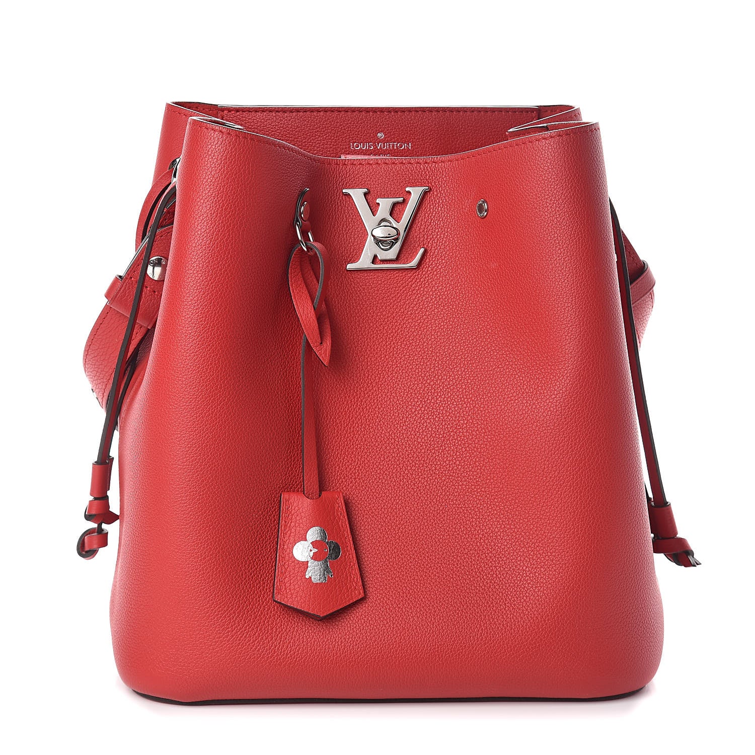 Louis Vuitton Calfskin Lockme Bucket Rubis 1 of 8