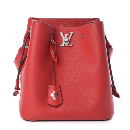Louis Vuitton Calfskin Lockme Bucket Rubis 1 of 9