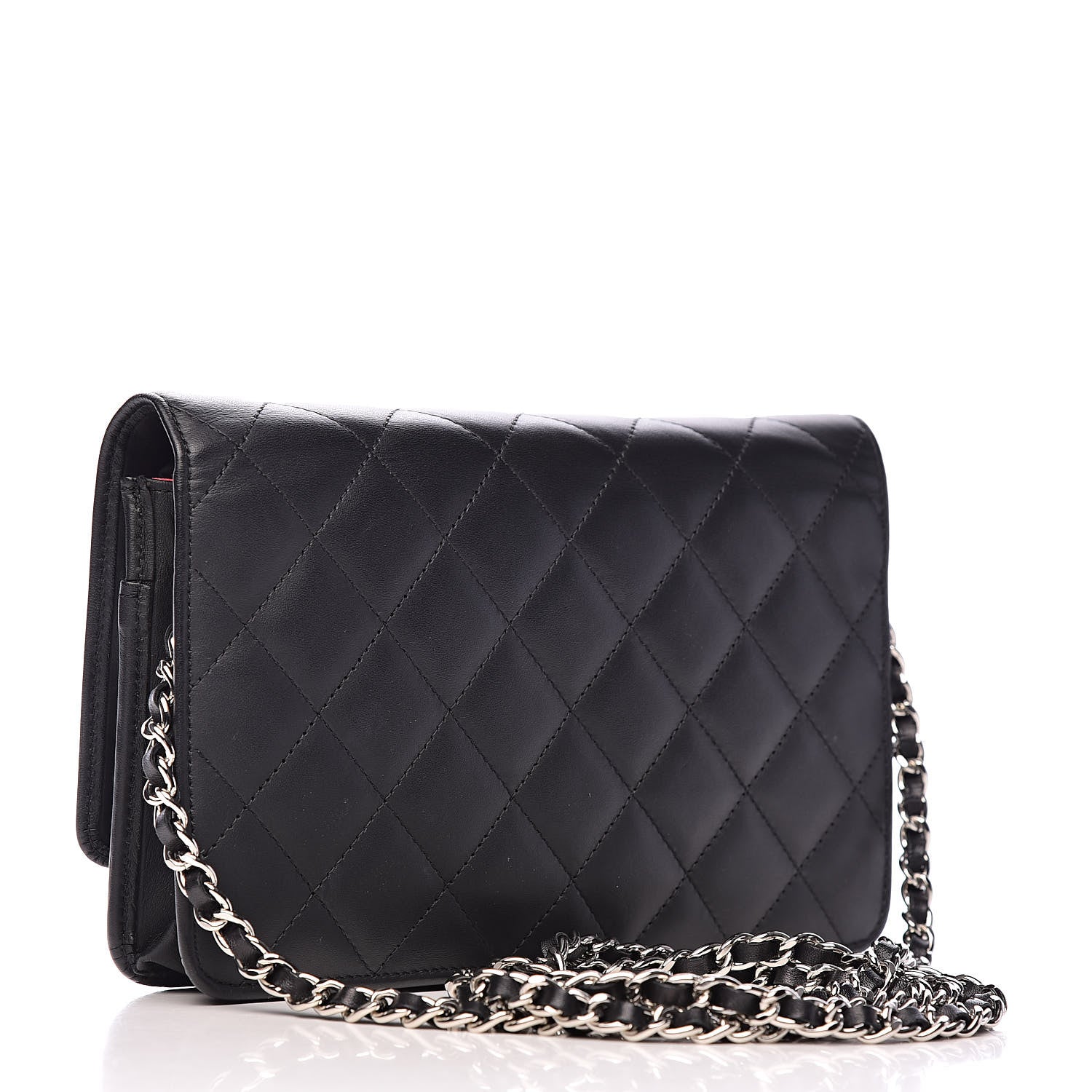 Chanel Calfskin Quilted Cambon Wallet On Chain WOC Black 3 of 16