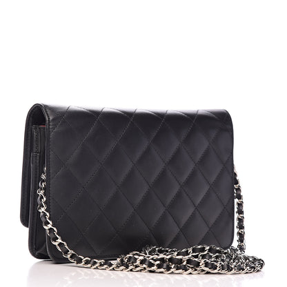 Chanel Calfskin Quilted Cambon Wallet On Chain WOC Black 3 of 16