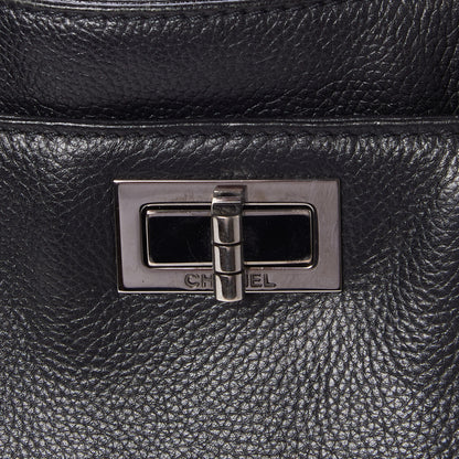 Chanel Calfskin Mademoiselle Lock Cerf Executive Shopper Tote Black 8 of 10