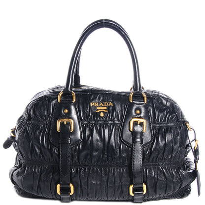 Prada Nappa Gaufre Dome Satchel Black 1 of 10